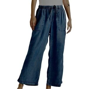 Splendid Angie wide leg chambray pants sz M